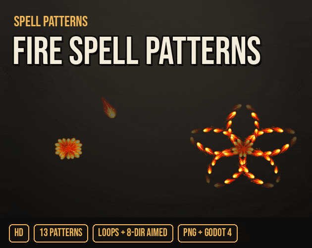 Spell Patterns Set: fire spell patterns