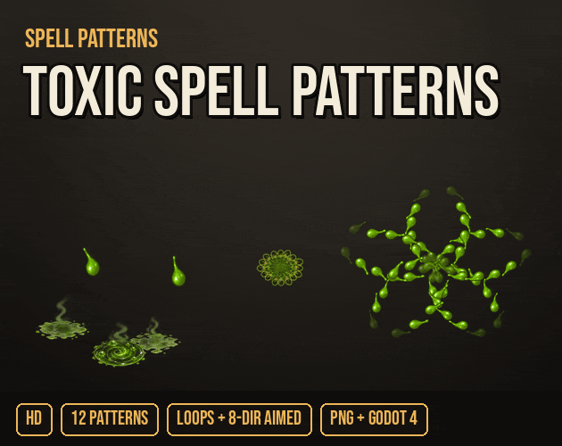 Spell Patterns Set: toxic spell patterns