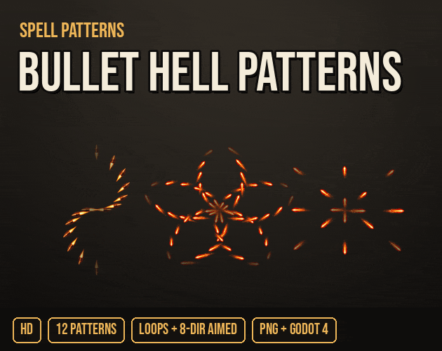 Spell Patterns Set: bullet hell patterns