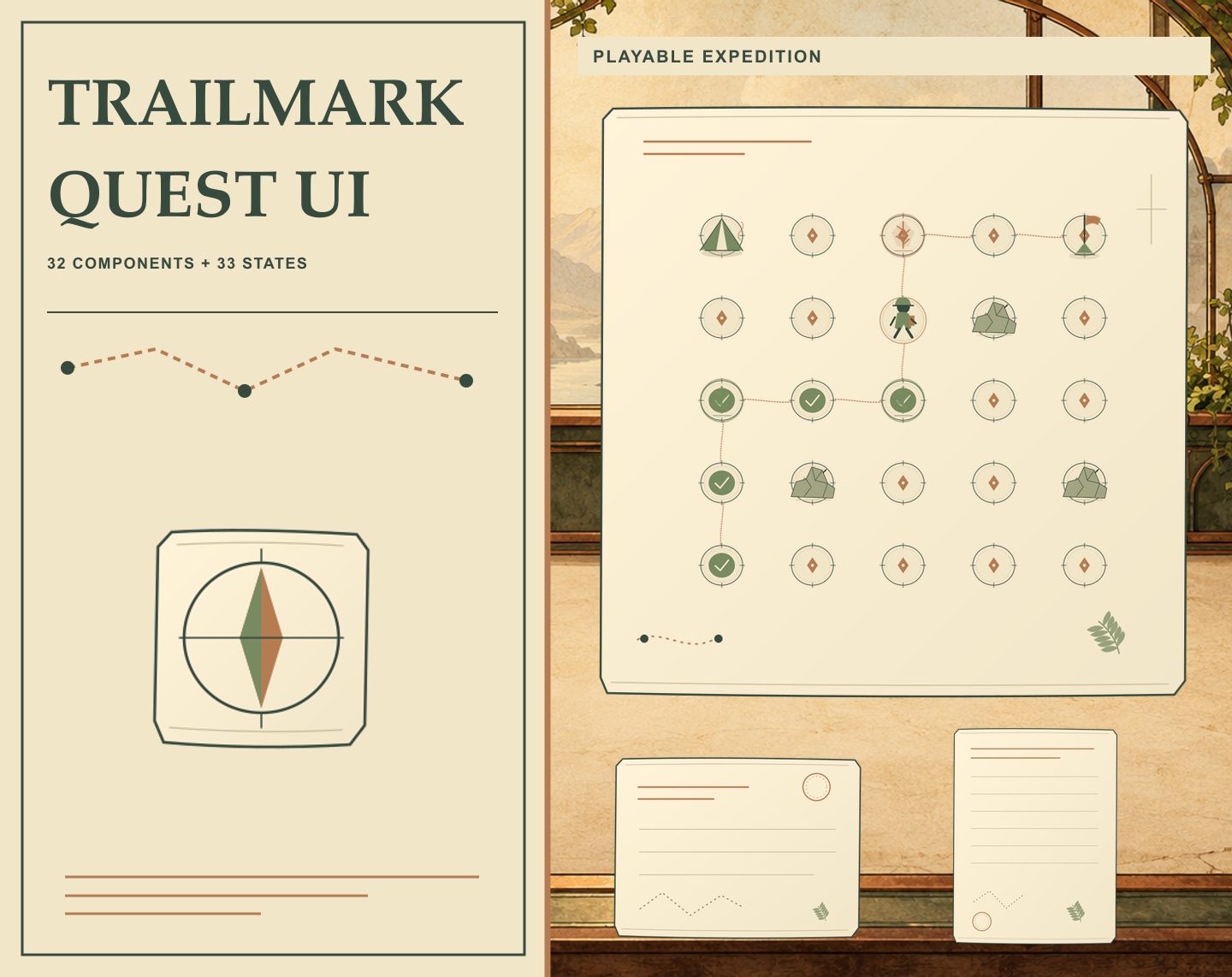 Generic Ui Component Graphics Trailmark Quest UI by brightridge