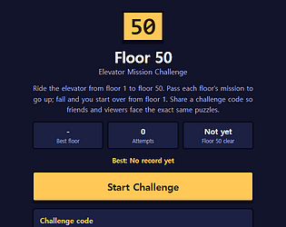 50층까지 (Floor 50) — Elevator Mission Challenge game artwork