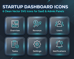 Startup Dashboard SVG Icon Set [$1.00] | Indie Apps & Games News