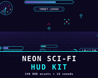 Neon Sci-Fi HUD Kit - Example Scene