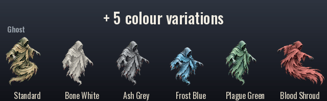 Every colour variation side by side
