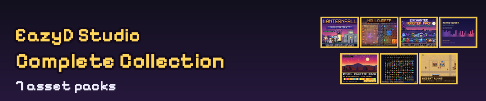 EazyD Studio Complete Collection - 7 Pixel Art Asset Packs