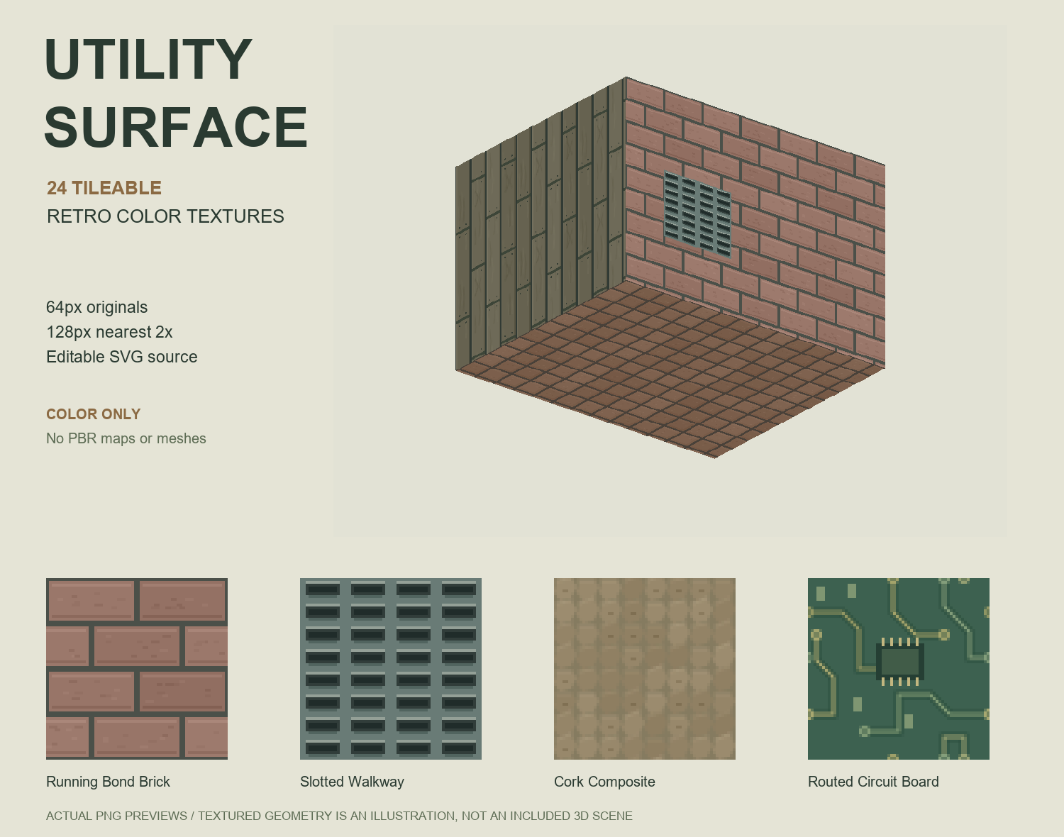 Tiling Normal Texture Utility Surface — Tileable Retro Materials by 19520204818@163.com