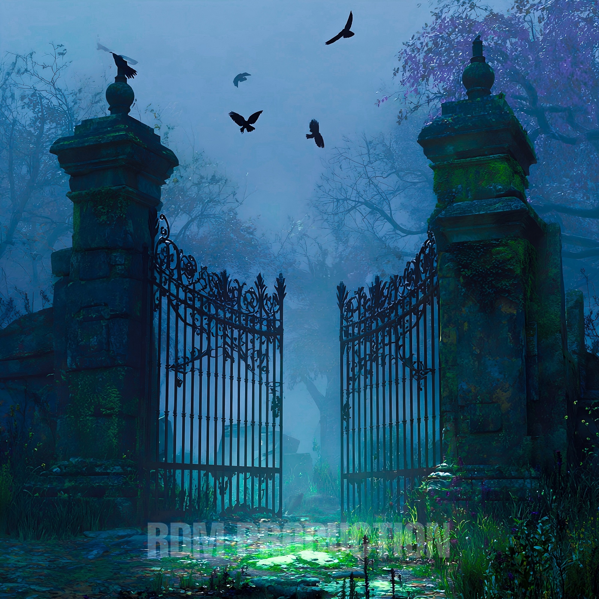 Now Released Pfp Abandoned Gothic Cemetery Gates - Dark Fantasy Art & Aesthetic PFP by RDM