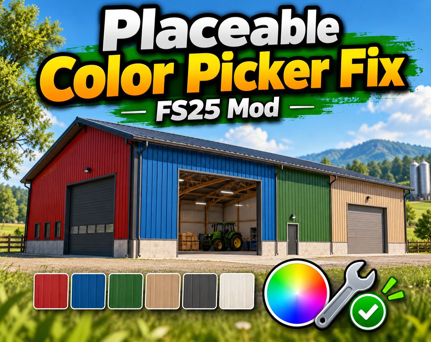 FS25 Placeable Color Picker Fix by Just Joe