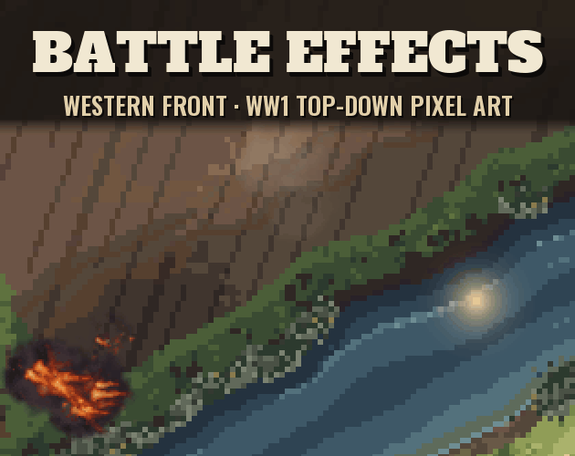 Western Front: Battle Effects, WW1 Top-Down Pixel Art by torshid