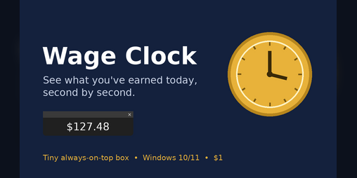 Wage Clock by Scott Millner · Wren Software