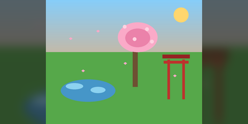 Cherry Blossom Garden Tileset — Japanese Garden Pixel Art Tiles by bobkingg