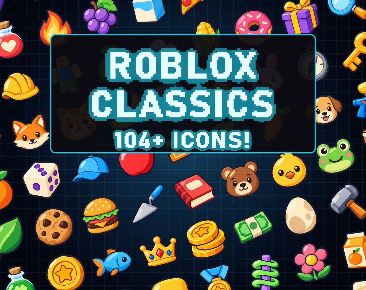 Classic Roblox Game Icon Pack | 104 UI & Item Icons + Grayscale by ...