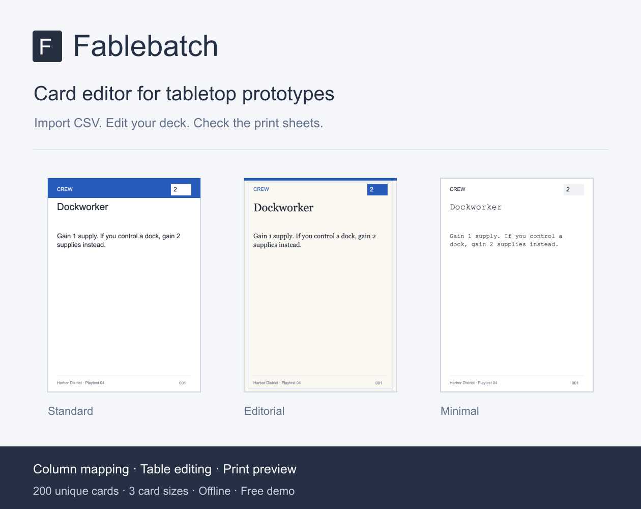 Prototype Map Preview Fablebatch — Offline Card Editor by silen111