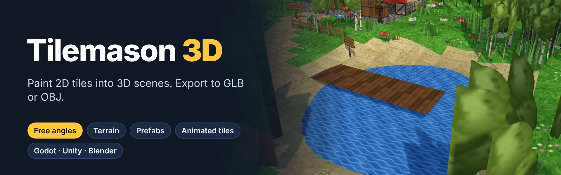 Tilemason 3D: Tile-Based 3D Scene Builder