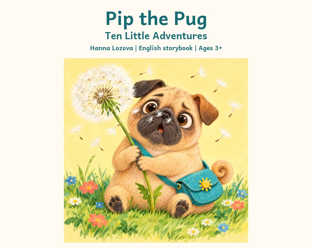 Pip the Pug: Ten Little Adventures by hanna-lozova-books