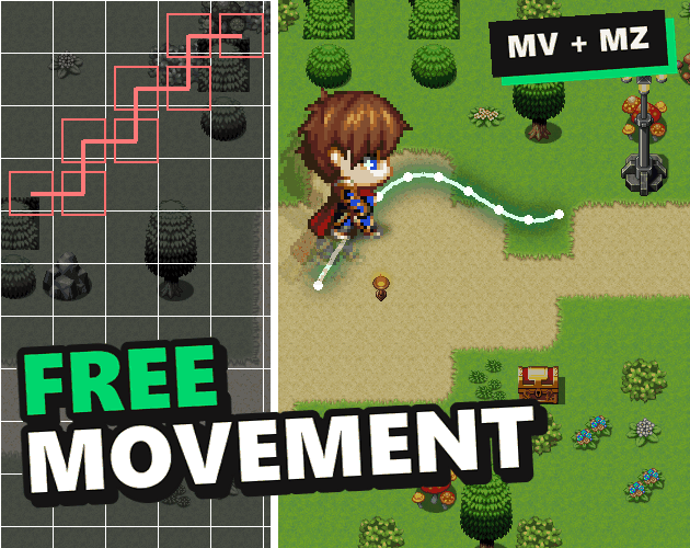 Free Movement – Smooth 8-Direction Pixel Movement for RPG Maker MV & MZ ...
