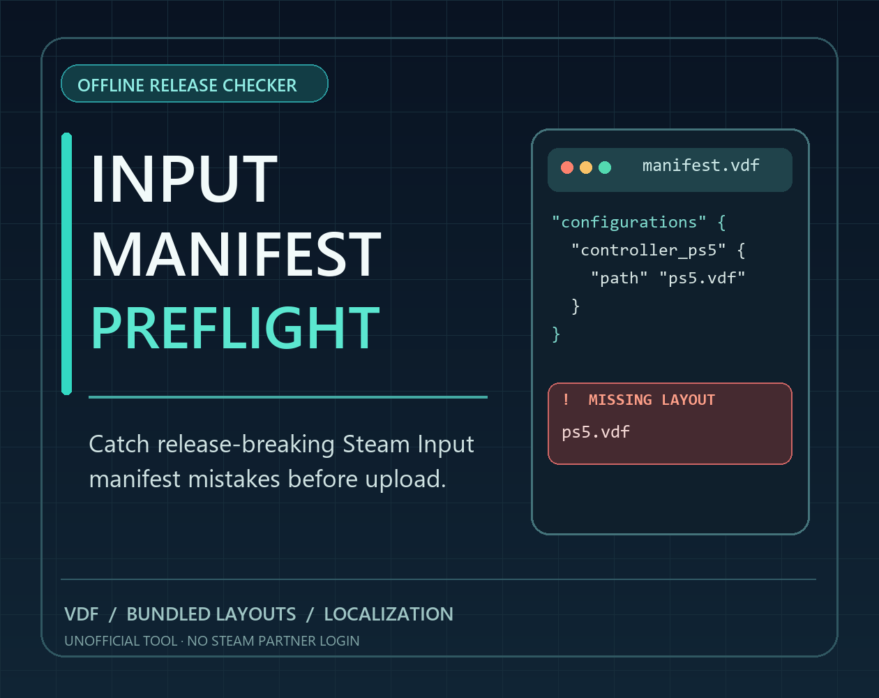Request For Input Check Steam Input layout paths in a staged build - Input Manifest ...