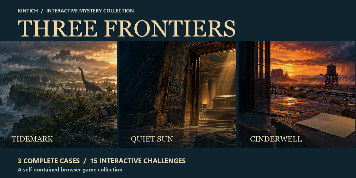 Three Frontiers — 3 illustrated mystery adventures, 15 interactive ...