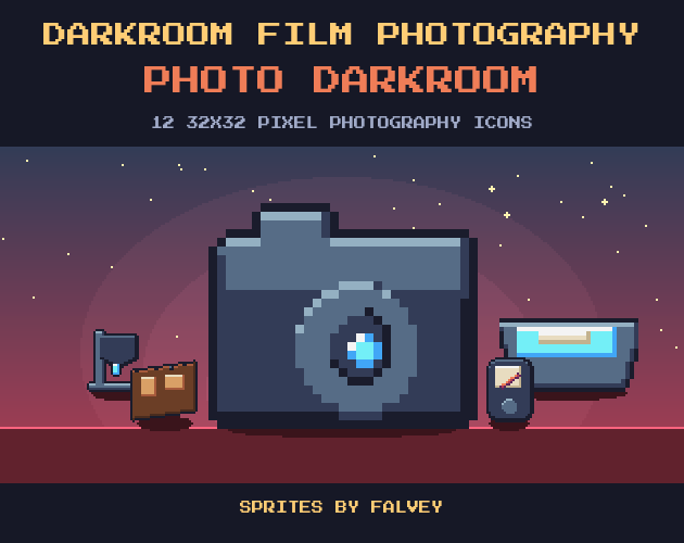 Metering Flash Icon Darkroom Film Photography: 12 32x32 Pixel Photography Icons by falvey