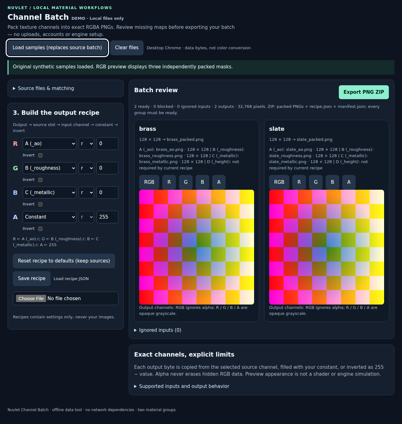 Check every channel before exporting a packed texture - Nuvlet Channel ...