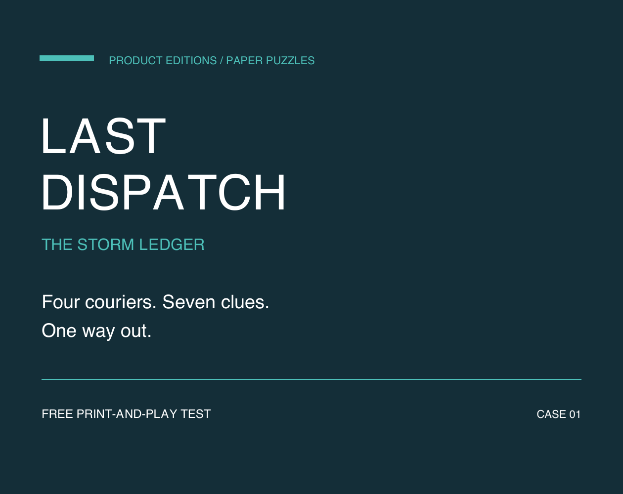 Portada de Last Dispatch: The Storm Ledger
