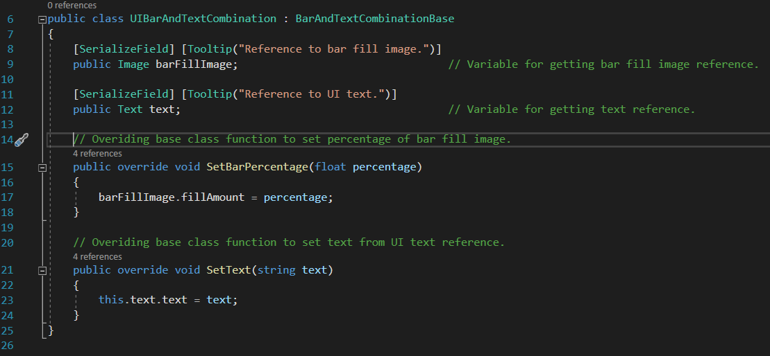 UI BarAndTextCombination Sub-class