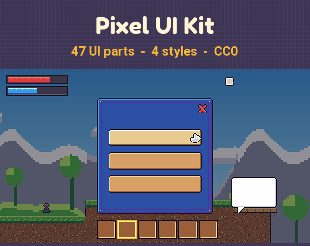 Pixel UI Kit by freezepops