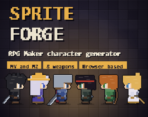 Sprite Forge: RPG Maker Character Generator by DRS