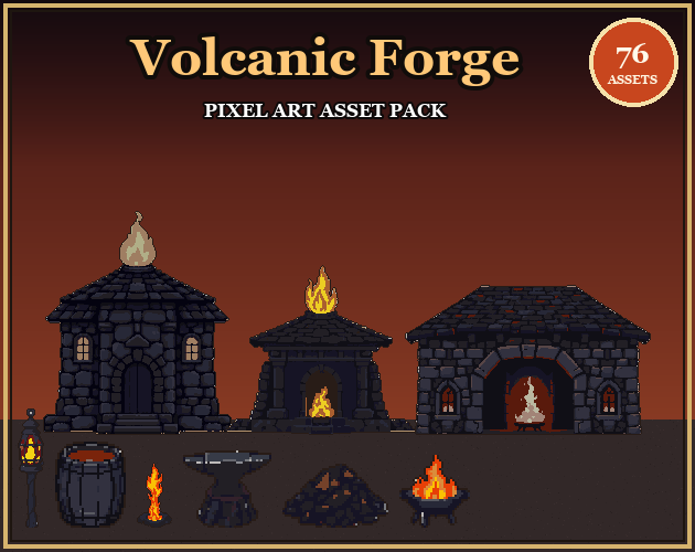 Pack Fire Volcanic Forge update: 20 new assets and 16 new animations - Volcanic ...