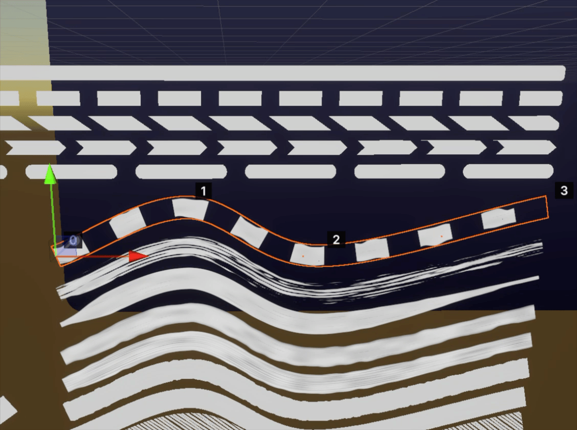 Polyslene v1.1 Polyline/Curve with chevron dash - Mold: vector graphics library ...