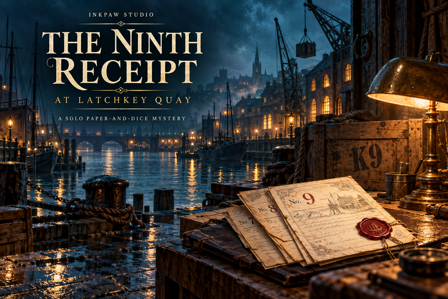 Cover of The Ninth Receipt at Latchkey Quay