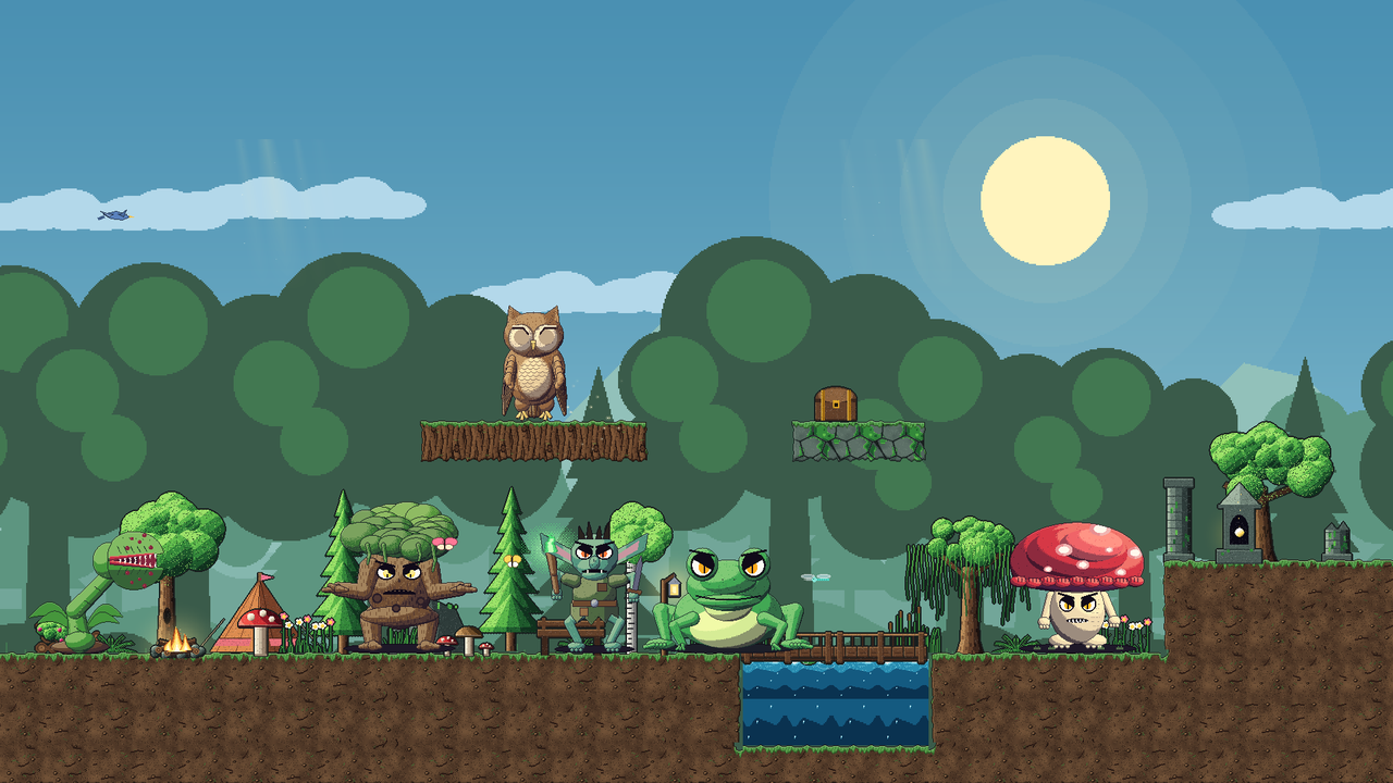 [Launch Sale] Enchanted Forest Tileset - 64x64 pixel art autotiles ...