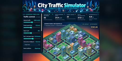 City Traffic Simulator by wynandmeyering