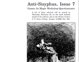 ANTI-SISYPHUS 7   - Seven issues, still useless. This one's a questionnaire? 