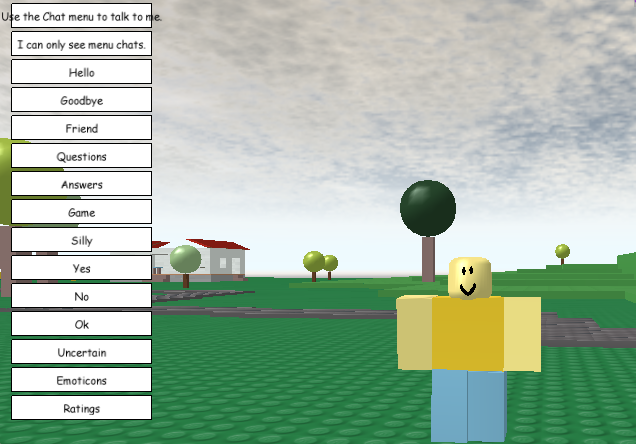 roblox how to use chat menu
