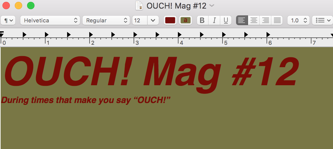 OUCH! Mag #12