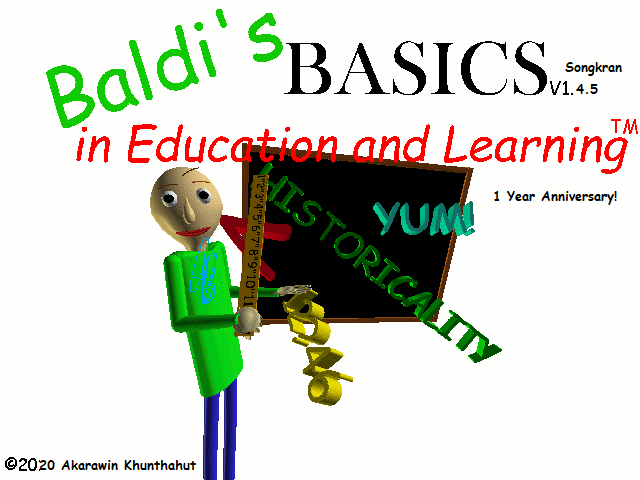 Baldi's Basics Songkran In Education And Learning