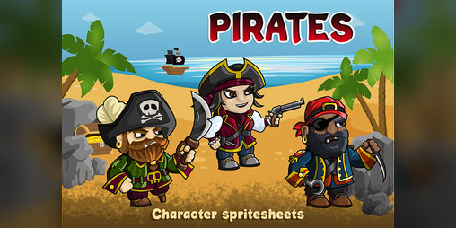 Pirate Stickers - 2D Game Asset by KATEDRA604