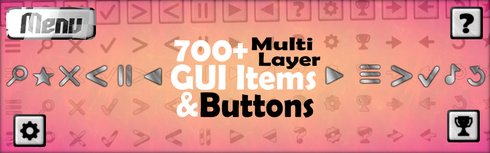 GUI Items + Buttons (700+ Multi-layer Items)