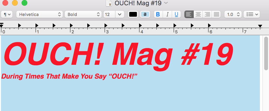 OUCH! Mag #19