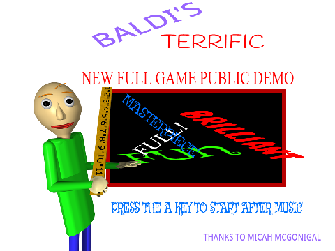 Baldi's Terrific New Game PLUS!