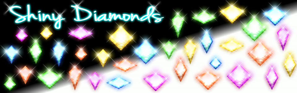Shiny Real Diamonds and Gems! (lot of PNG & PSD variations)