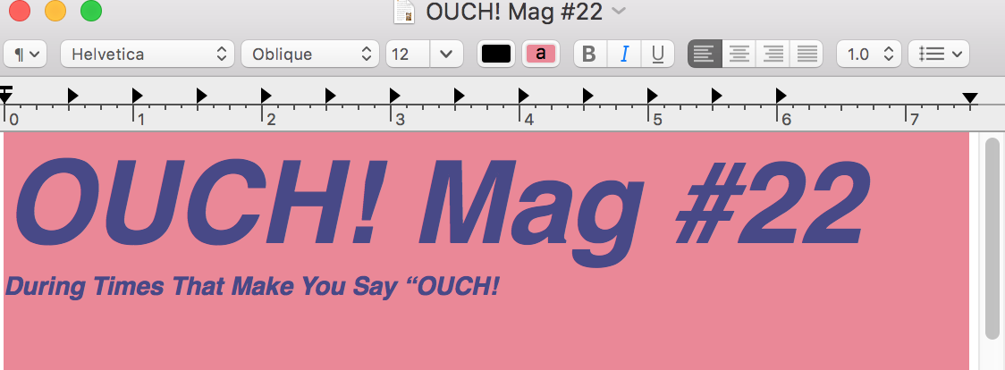 OUCH! Mag #22