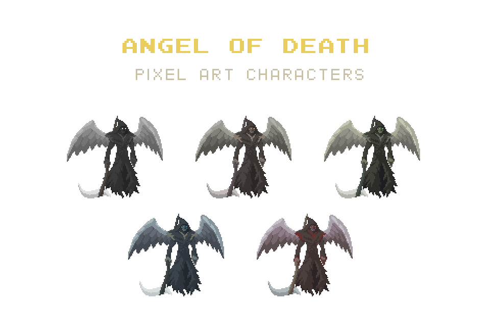 Angel of Death Pixel Art Character