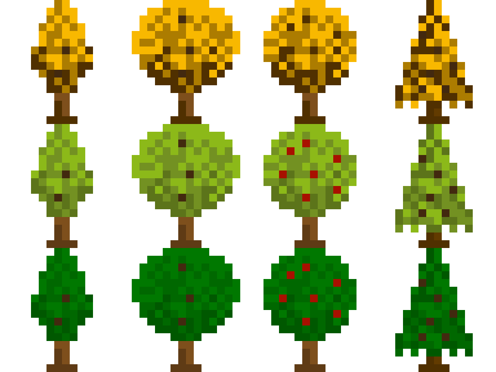 16x16 Tree Tileset by simodias