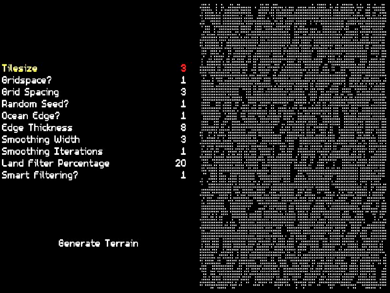 Terrain Generation Cellular Automaton