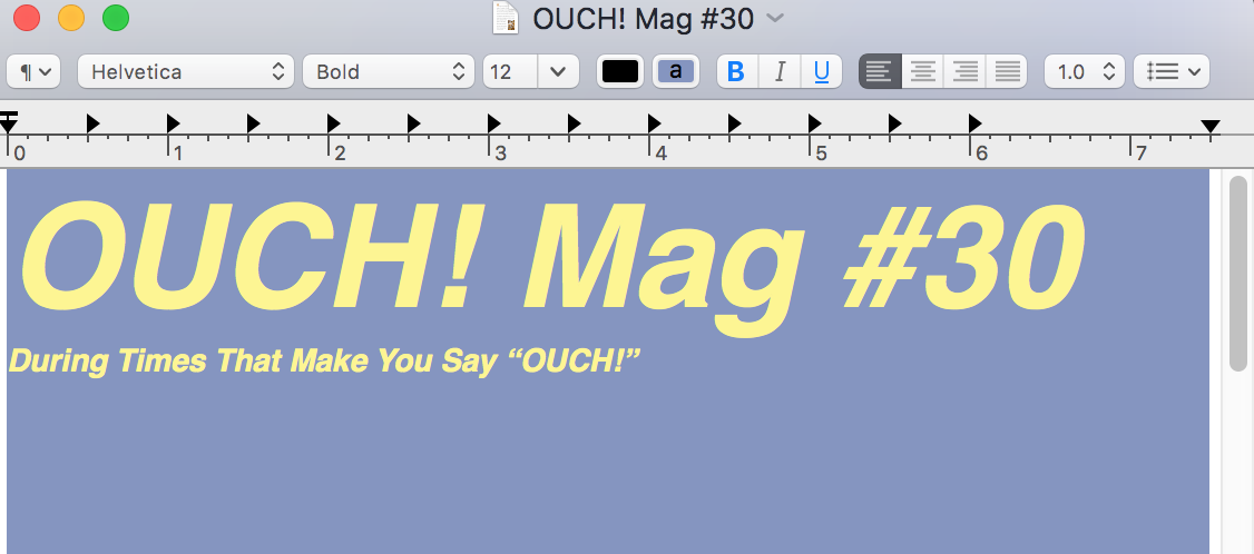 OUCH! Mag #30