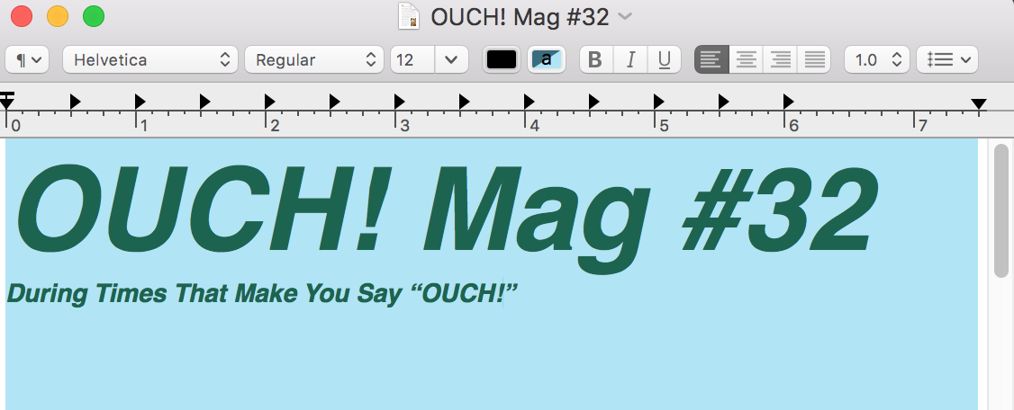 OUCH! Mag #32