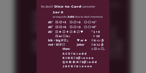 Cover image for Dice-to-Card-to-Dice Converter