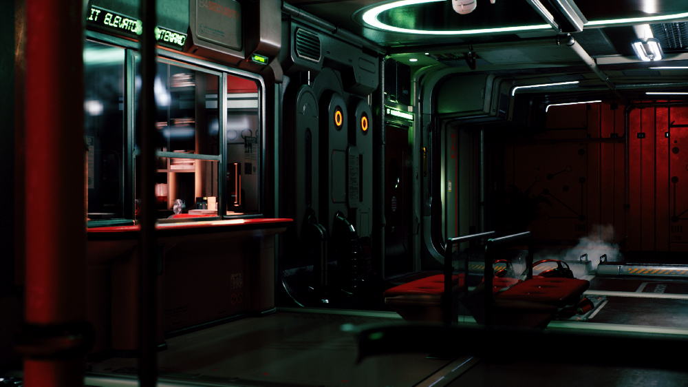 SciFi Corridor: Re-Lighting